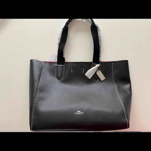NWT Coach Derby Tote Leather Tote 58660 Black
